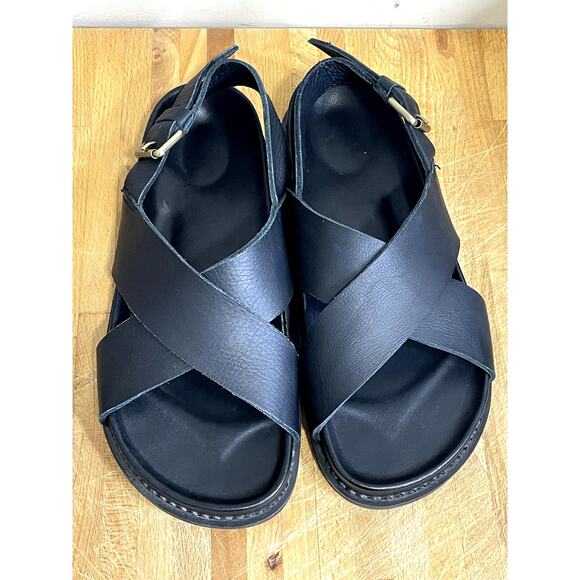 Liberte Capri Sandal Black Leather Buckle Casual Women's Size 8.5 - Picture 9 of 10